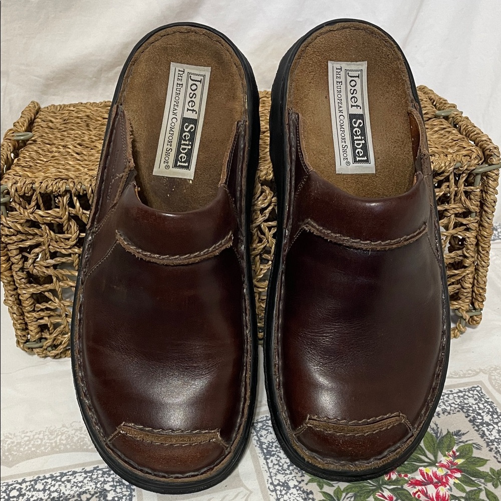 Josef Seibel Men's Brown Leather Loafer Shoes MINT We’ll Made Sz 42/ 8.5